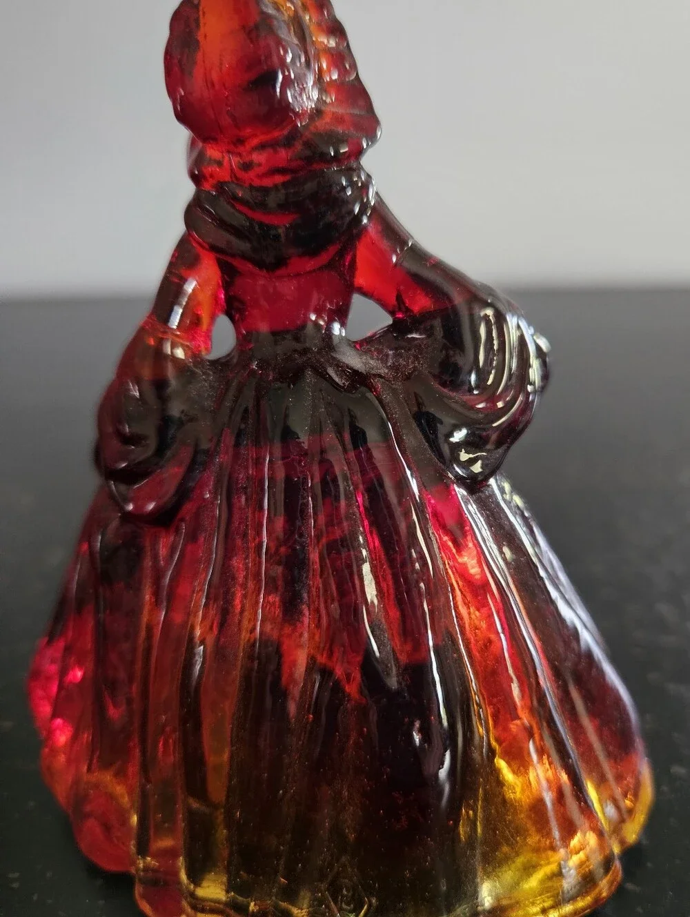 Boyds Lady Elizabeth Amberina Glass made with Colloidal Gold Whimsical Fairy